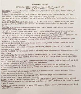 Our new menu 10/2025!