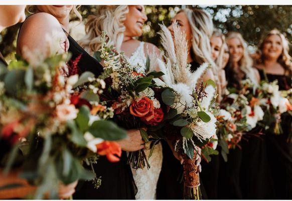 Cozy autumn themed arrangements.