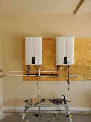 Tankless being installed
