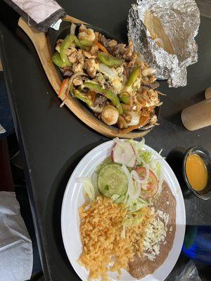 Beef Chicken Shrimp Fajitas