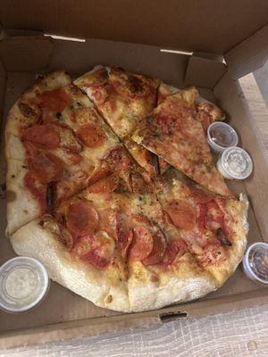 Custom orders with half cheese