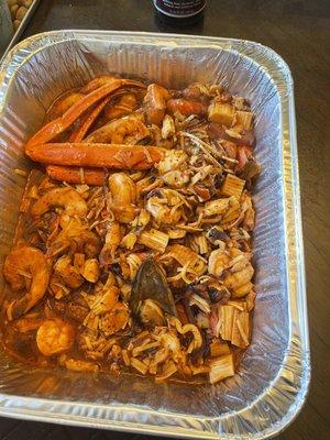 Molcajete $37. Good flavor