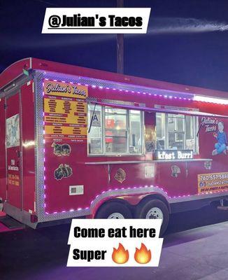 Little red food truck.