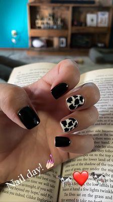 Cow print nails!