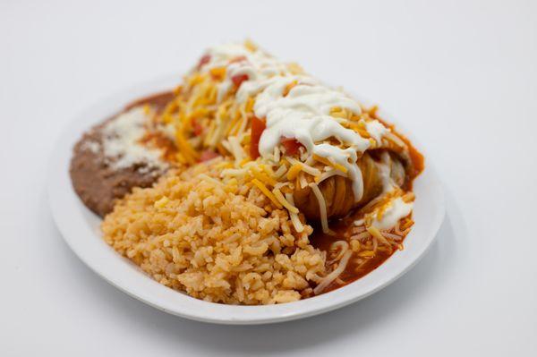 El mejor burrito enchilada style