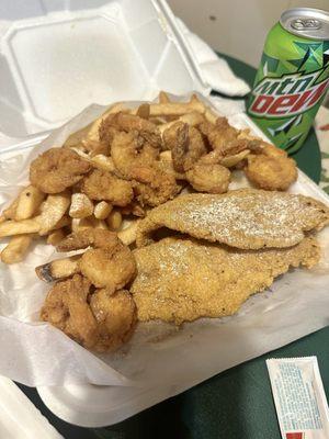 Whales wings and seafood