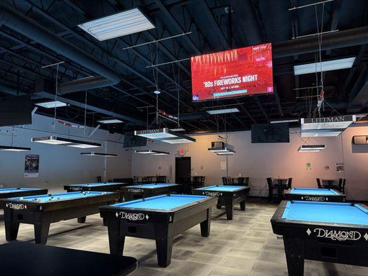 Lots of pool tables!