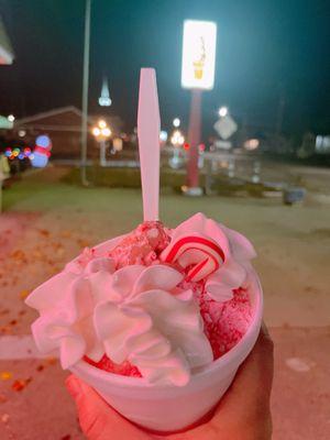 Holiday Menu - Peppermint Hot Chocolate Sundae. Only open Nov 8-16!