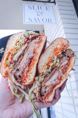 Fried Chicken Sandwich with our House Slaw