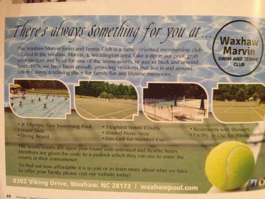 Waxhaw Marvin Swim & Tennis Club