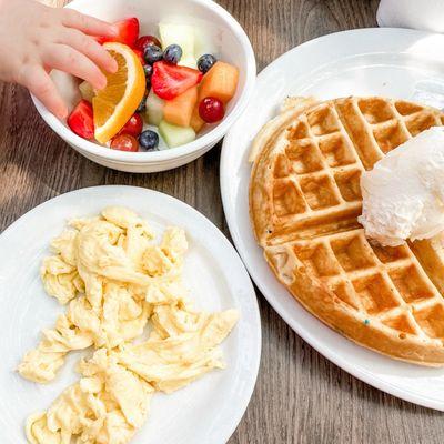 Kids waffle meal