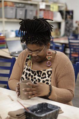 Bean Path Makerspace ceramics workshop.