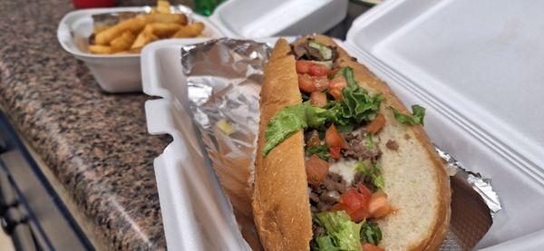 Excellent Philly cheesesteaks and fries!