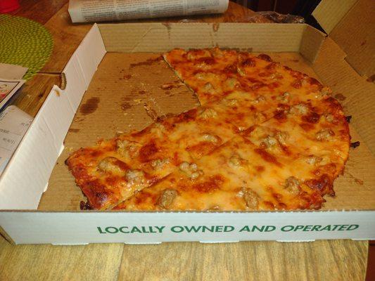 Medium double sausage pizza