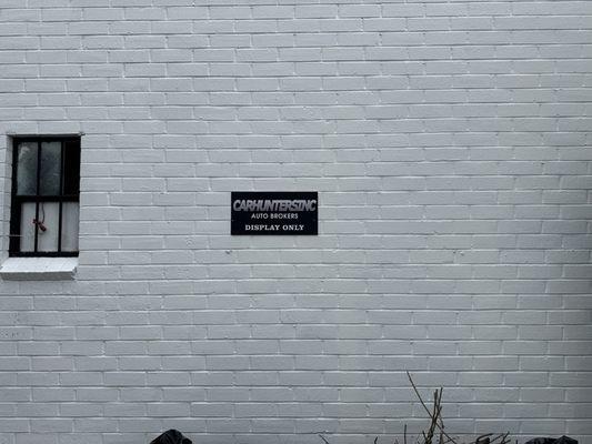 Sign outside parking