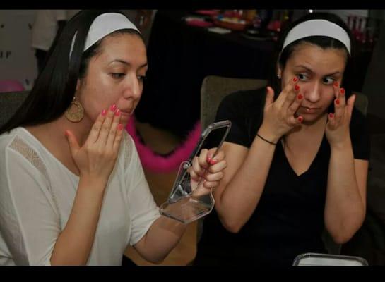 One of our Spa Makeup Tutorial Classes.