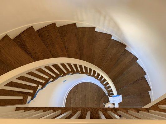White oak stair case - Dura seal (special walnut)