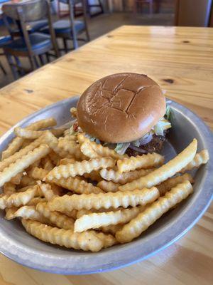 Single burger with cheese .... Mmmm