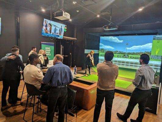 Private room in the back hosting an event