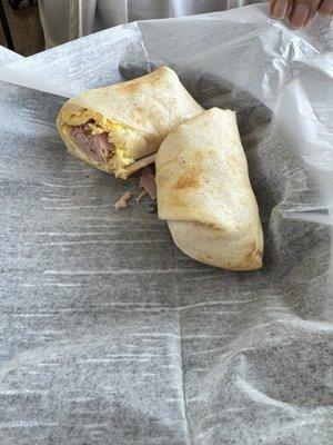 Ham and Egg burrito