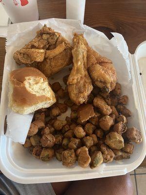 3 piece with okra for days