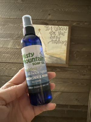 Frankincense and myrrh dry oil, body spray