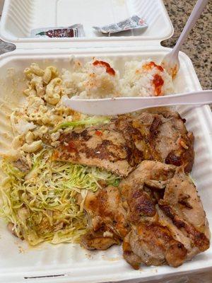 The grilled chicken plate