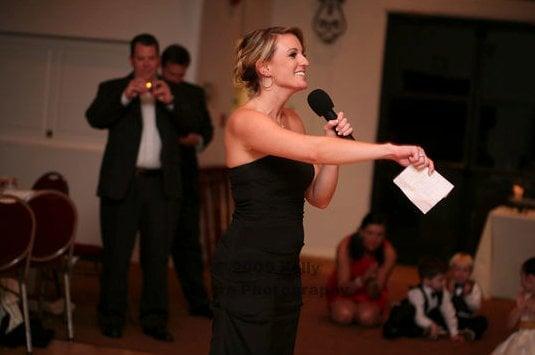 That's me presenting Emily & Nicks wedding video