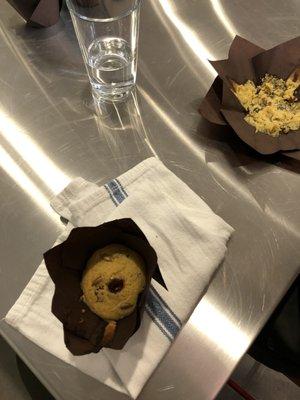 Cranberry and Sunflower Cornbread. She actually saved me one! :D