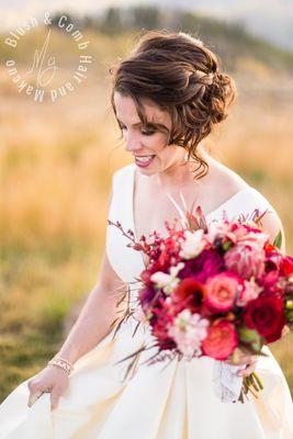 Hair and makeup by Blush&Comb