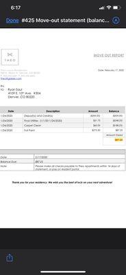 This was the original bill sent to me. Notice the inconsistencies.