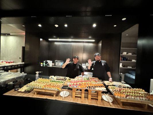 Meadowbrook financial's mortgage annual Christmas party #corporateevent #livesushicatering