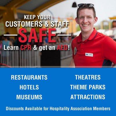 Hospitality staff need CPR & AED training