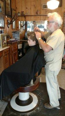 Our first but not our last trip to Rahn the barber