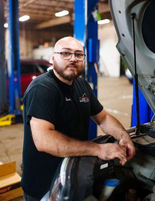 Our technician Roman preparing to deliver exceptional service