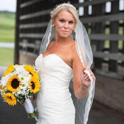 Spray tan and bridal makeup