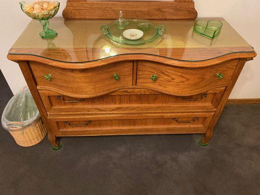 Custom Curved Glass Dresser Top