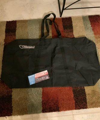 This bag will hold (2) Collapsed Resin Camping Chairs