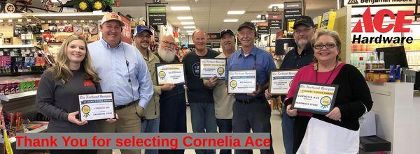 Thank you for making Cornelia Ace the coolest place in Cornelia.