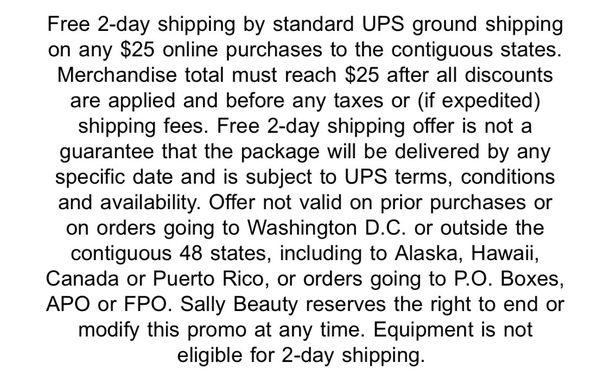 Sally's providing quality packaging  Ups providing quality shipping