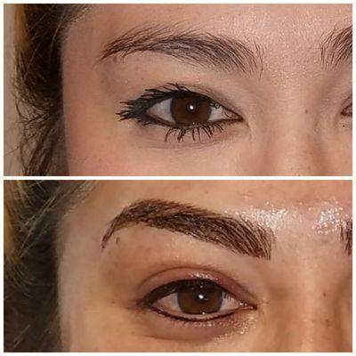 Microblade Brows and Permanent Eyelinet