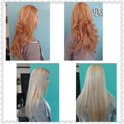 From a lovely warm blonde to this beautiful ashy blonde