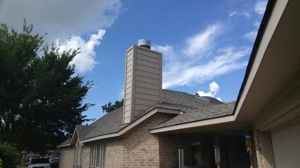 Full roof replacement through insurance proceeds.
CertainTeed Lifetime Weathered Wood Max Def Dimensional Shingles
with Ridg...