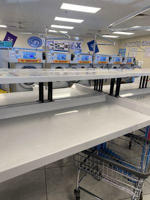 Places to fold clothes.