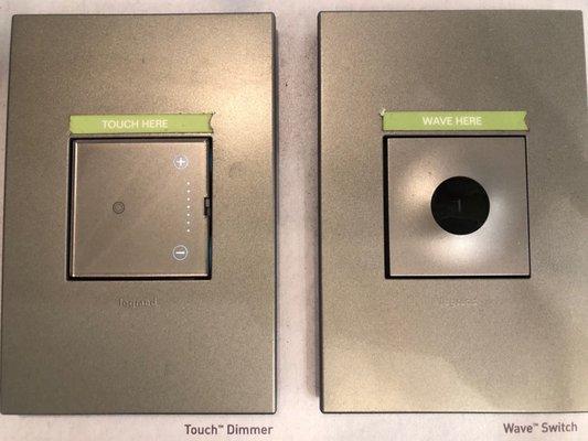 Legrand "The Wave" on/off lights switch and touch dimmer switch