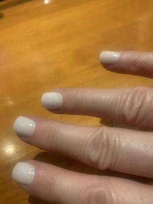 Good cuticles! Most places are charging extra for cuticle care... they shouldn't.
