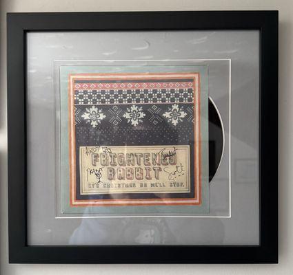 Matted signed 7" record