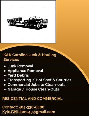KKW Carolina Hauling & Junk Removal Services