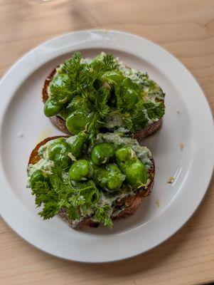 here before sf pop-up - fava toast