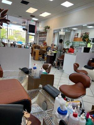 Salon view from pedi chair